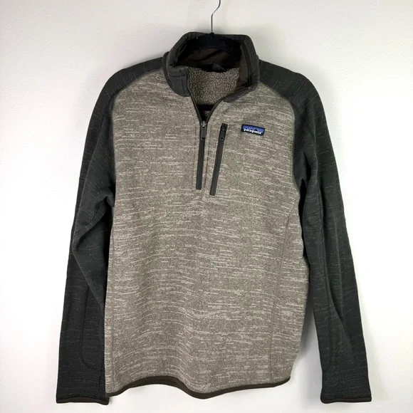 Patagonia Better Sweater Quarter Zip Fleece Pullover Gray Mens Size M - Picture 2 of 8